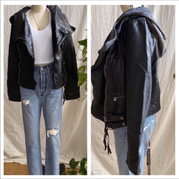 Free People Cleo Vegan Moto Hooded Jacket.  NWT. - Picture 13 of 13